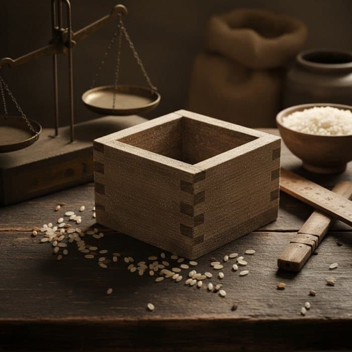 歴史ある計量用の枡