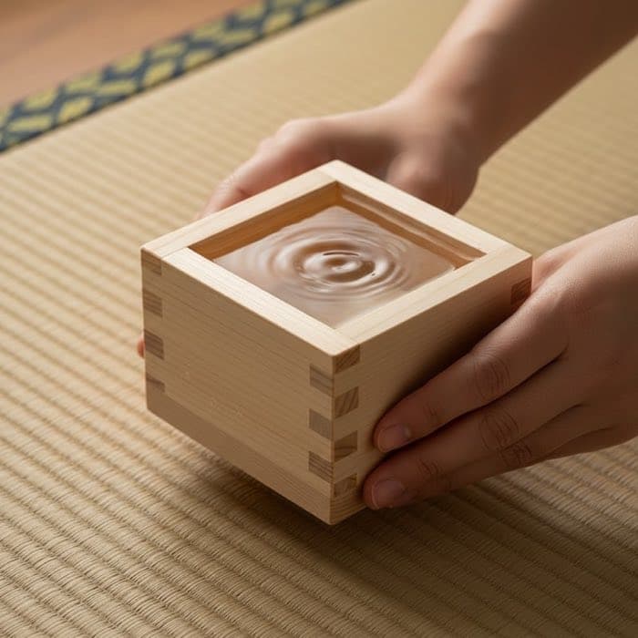 枡で日本酒を楽しむ